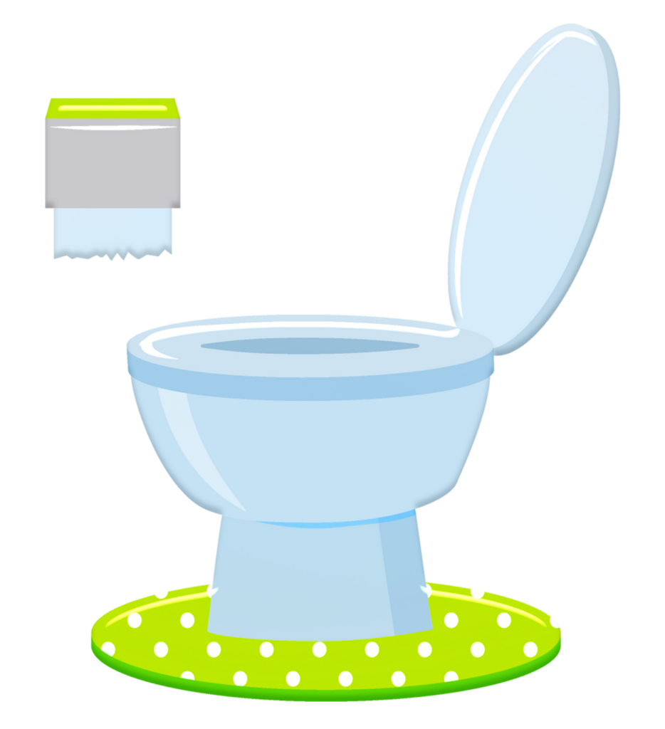 A graphic of a toilet with a roll of toilet paper hanging nearby.