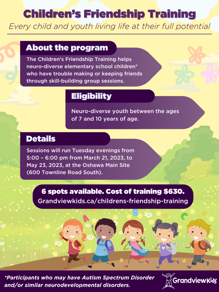 Children's Friendship Training poster.