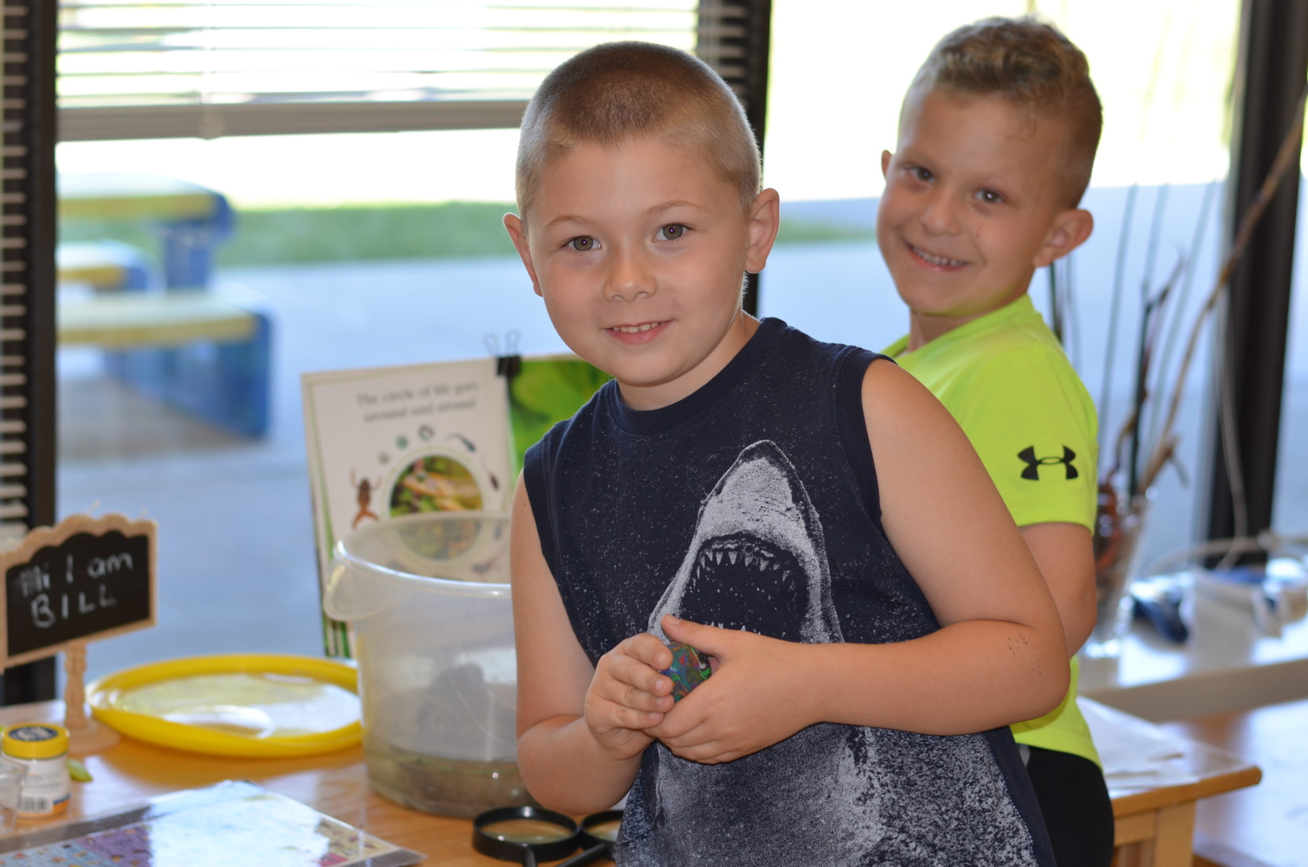Boys having fun at summer camp