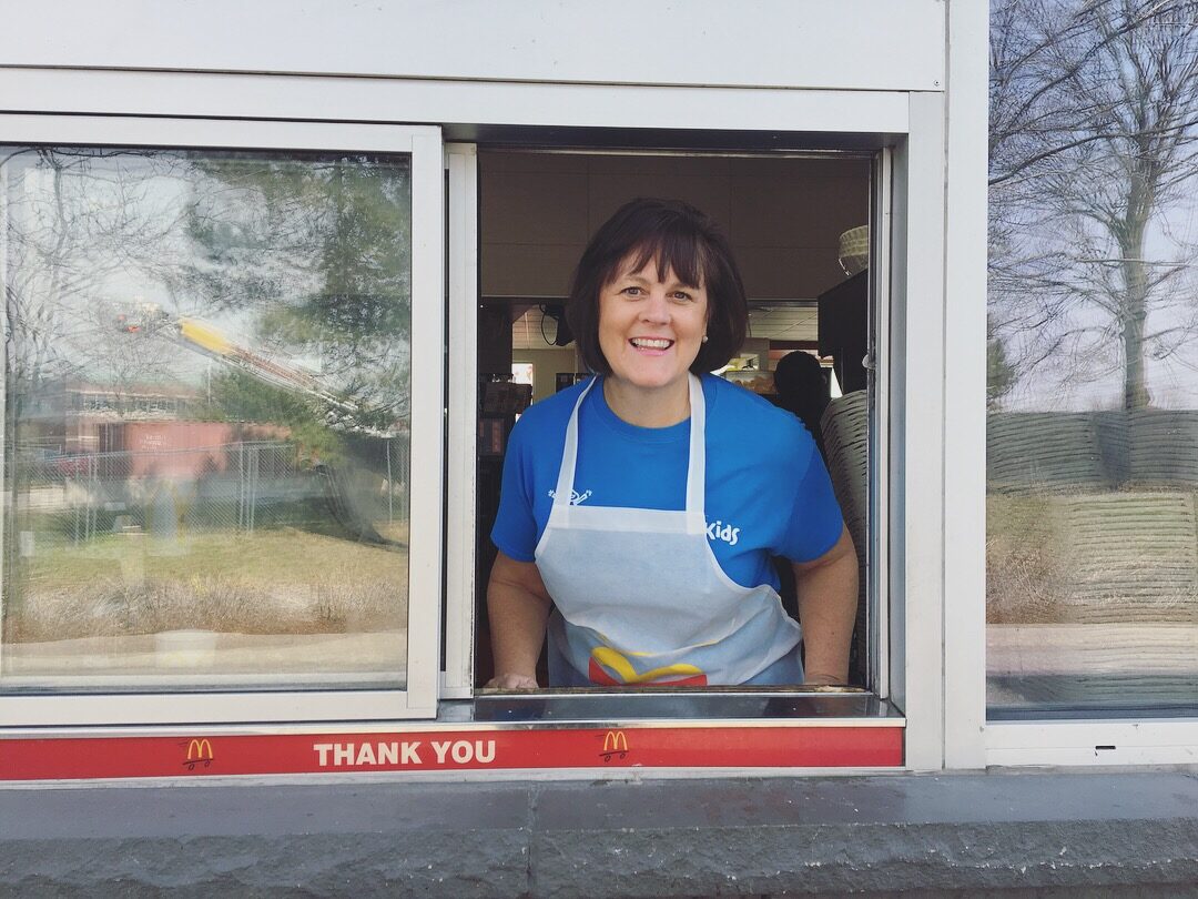 CEO Lorraine serving McDonald's