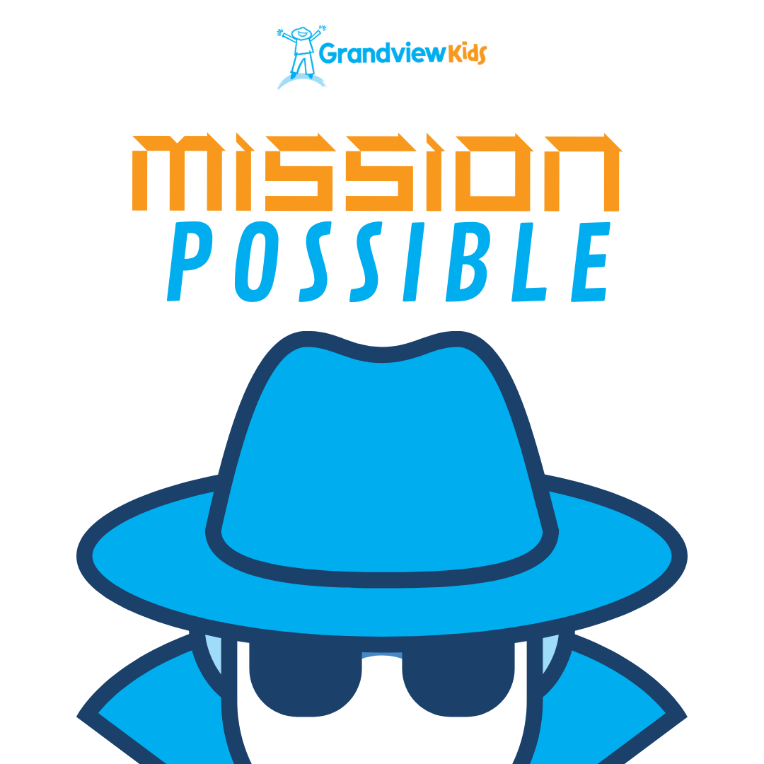 Mission Possible written above a blue detective face